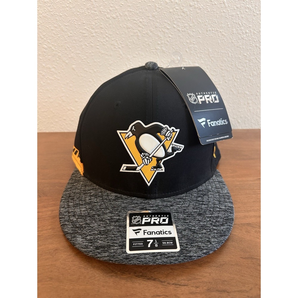 Fanatics Authentic Pro Pittsburgh Penguins Black Snapback Hat Cap NWT